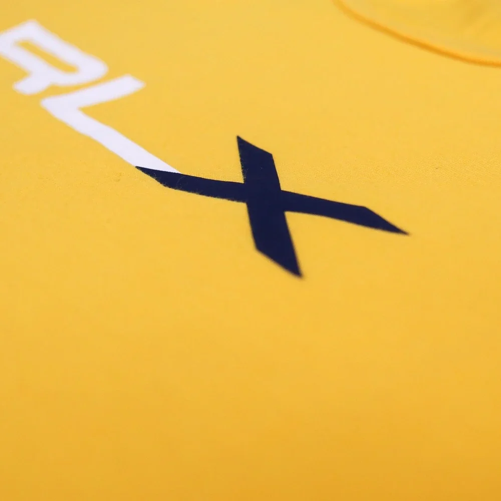 RLX Ralph Lauren T-Shirt Mens XL Yellow Short Sleeve Cotton Logo‎ Graphic Tee